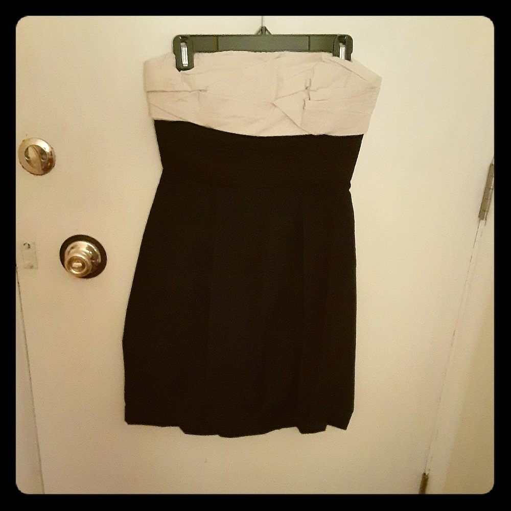 BCBGMAXAZRIA Pleated Bubble Tafetta Party Dress